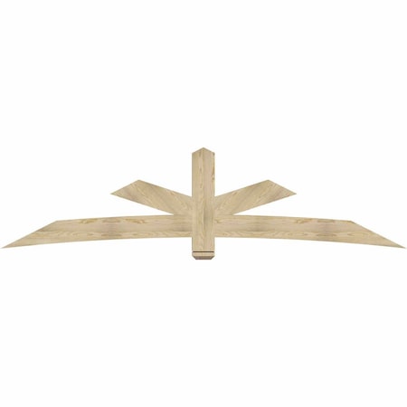 Ekena Millwork Alberta Rough Sawn Timber Gable Bracket, Douglas Fir, 108"W x 27"H x 4"D x 6"F, 6/12 Pitch GBW108X27X0406ALB00RDF